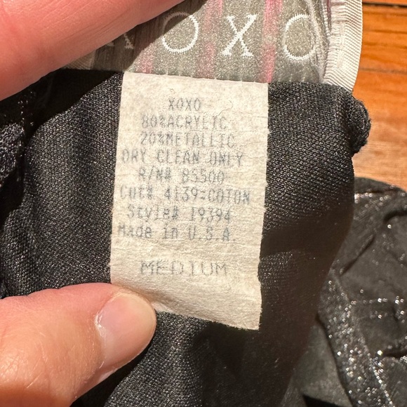 VINTAGE! XOXO Pleated Skirt, Black & Silver, Women's Med - Picture 6 of 8